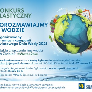 Wodociągi Leszczyńskie - OGŁASZAMY KONKURS PLASTYCZNY "POROZMAWIAJMY O WODZIE"